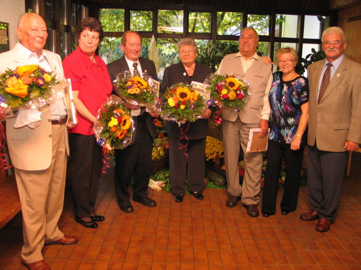 Unsere  diesj�hrigen Jubilare, 25 Jahre Mitgliedschaft.