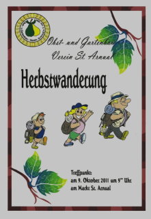 Herbstwanderung = Durch Plakate bekanntgemacht.