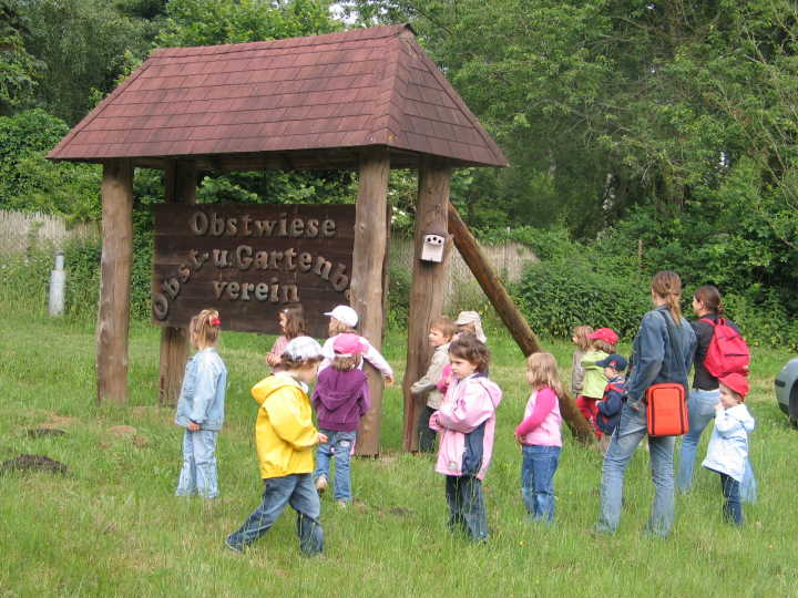 Auf der Obstwiese war Treffpunkt