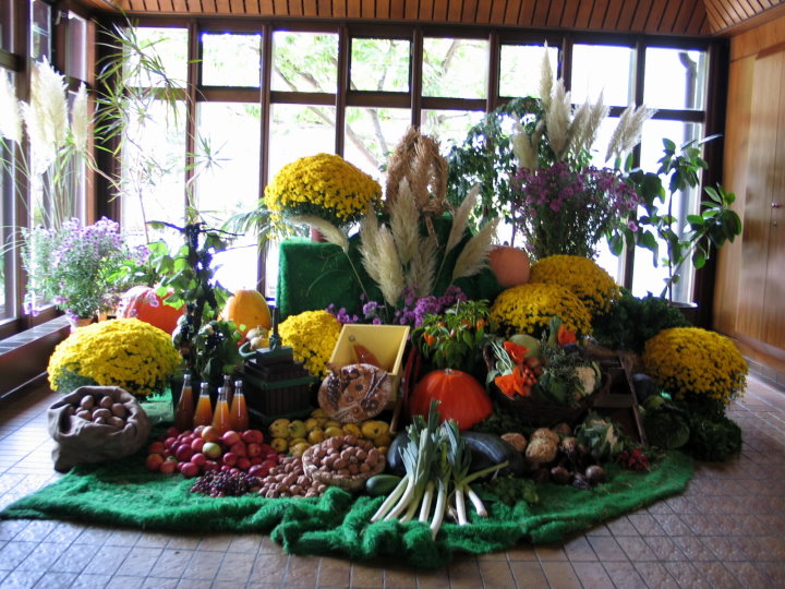 Erntedekoration im Albert-Schweitzer-Haus.