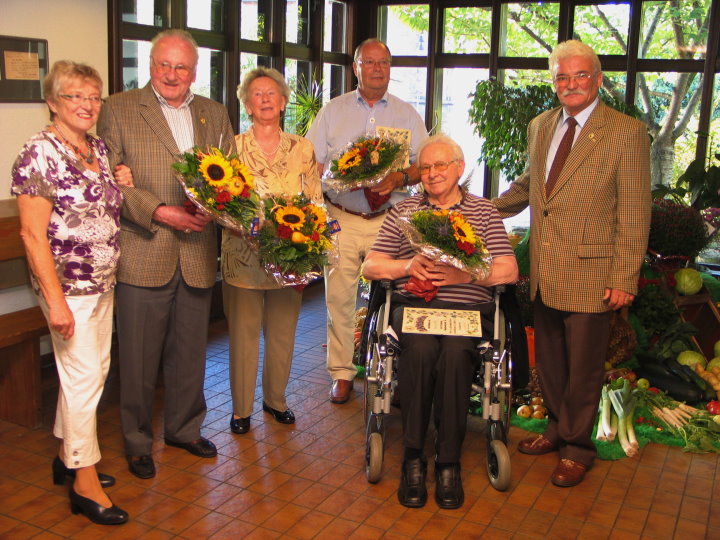 Unsere diesj�hrigen Jubilare, 25 und 40 Jahre Mitgliedschaft.