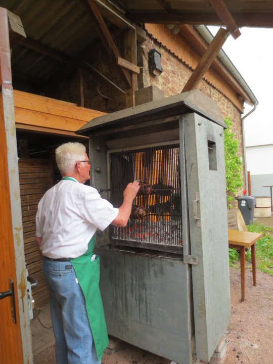 Die Kerntemperatur wird gemessen.